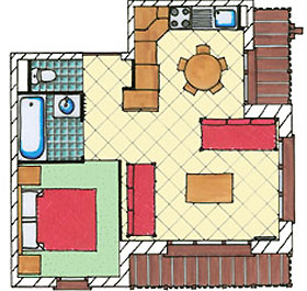 Grundriss Beispiel Appartement