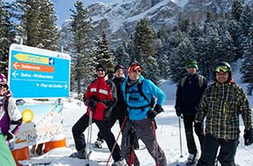 Skifahren in den Dolomiten